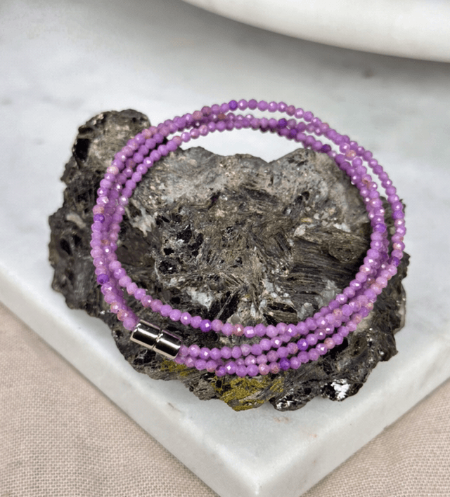 Lepidolite Faceted Bracelet 