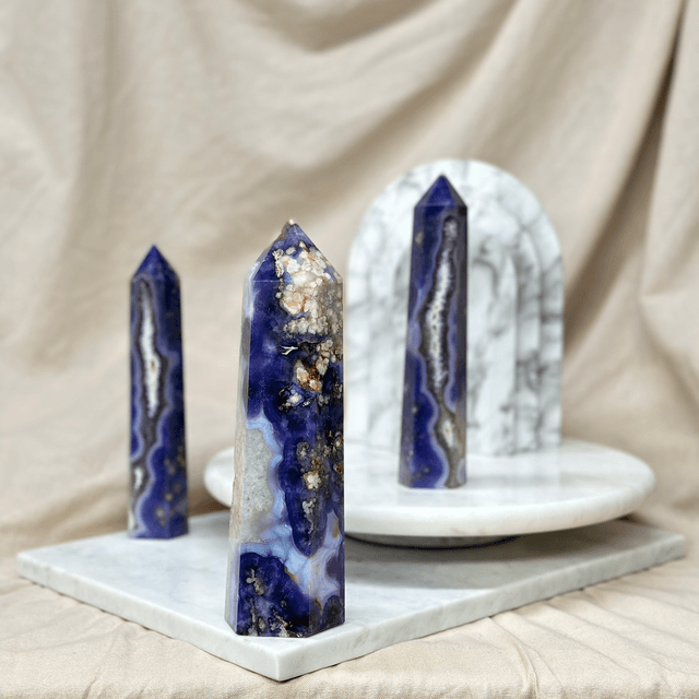 Blue Flower Agate Tower (High Quality) #3