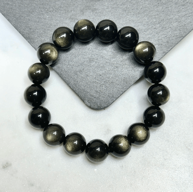 Golden Sheen Obsidian Bracelet 