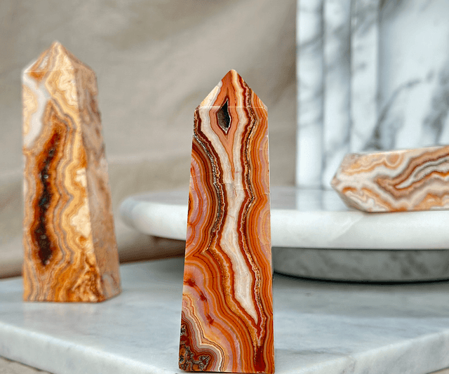 Crazy Lace Agate Tower (High Quality) E