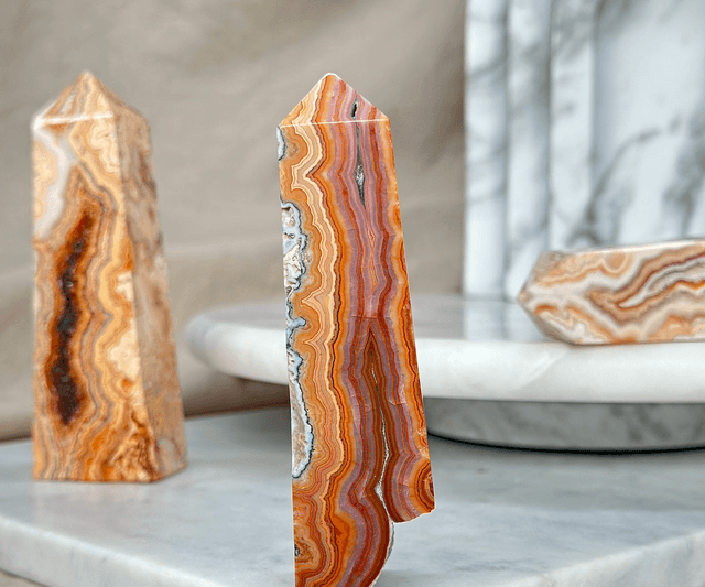 Crazy Lace Agate Tower (High Quality) G