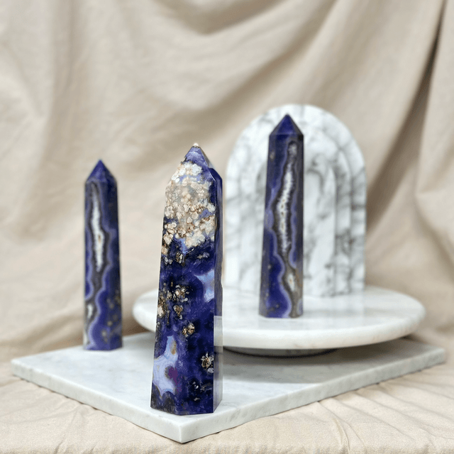 Blue Flower Agate Tower (High Quality) #3