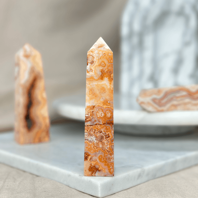 Crazy Lace Agate Tower (High Quality) D