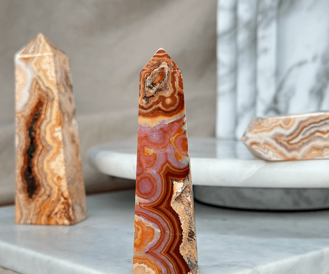 Crazy Lace Agate Tower (High Quality) F