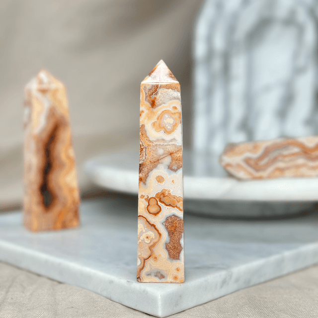 Crazy Lace Agate Tower (High Quality) D
