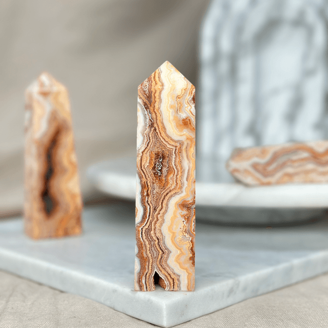 Crazy Lace Agate Tower (High Quality) D