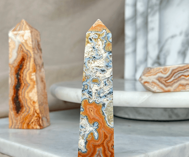 Crazy Lace Agate Tower (High Quality) G