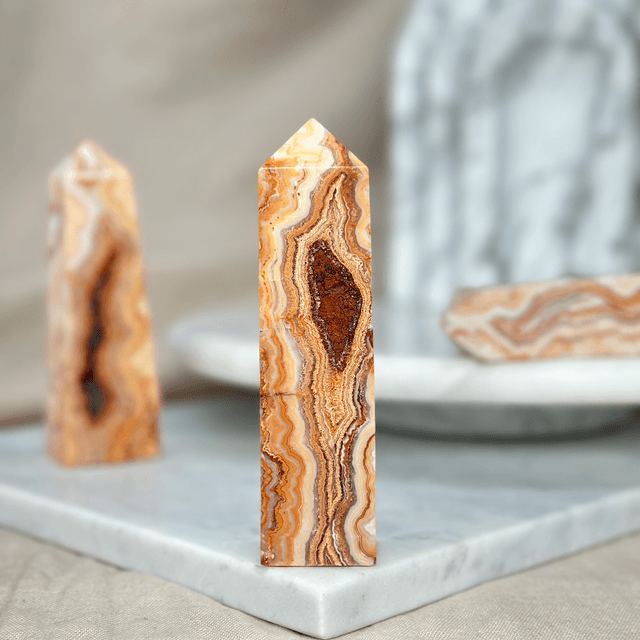 Crazy Lace Agate Tower (High Quality) D