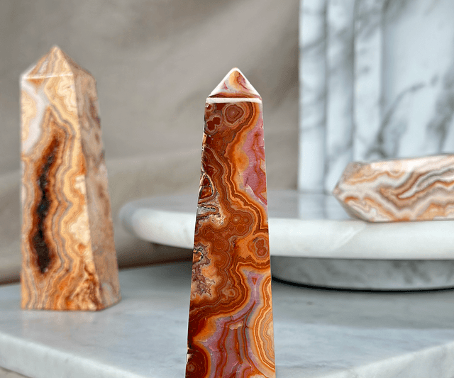 Crazy Lace Agate Tower (High Quality) F