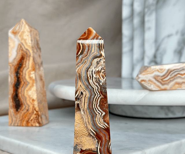 Crazy Lace Agate Tower (High Quality) F