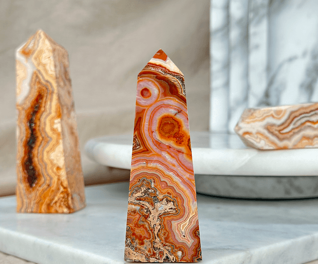 Crazy Lace Agate Tower (High Quality) E