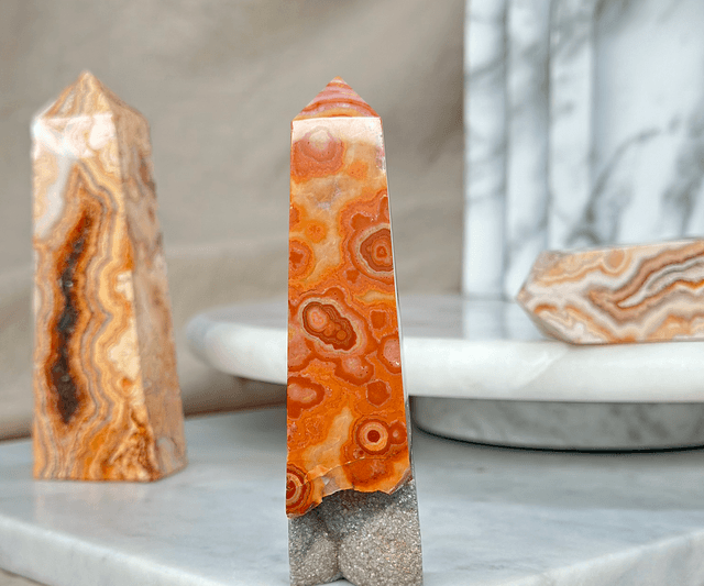 Crazy Lace Agate Tower (High Quality) G