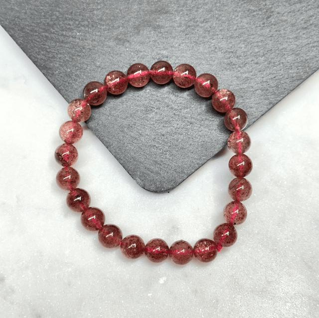 Strawberry Quartz Bracelet (8mm)