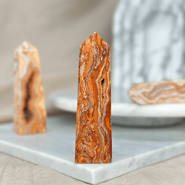 Crazy Lace Agate Tower (High Quality) C