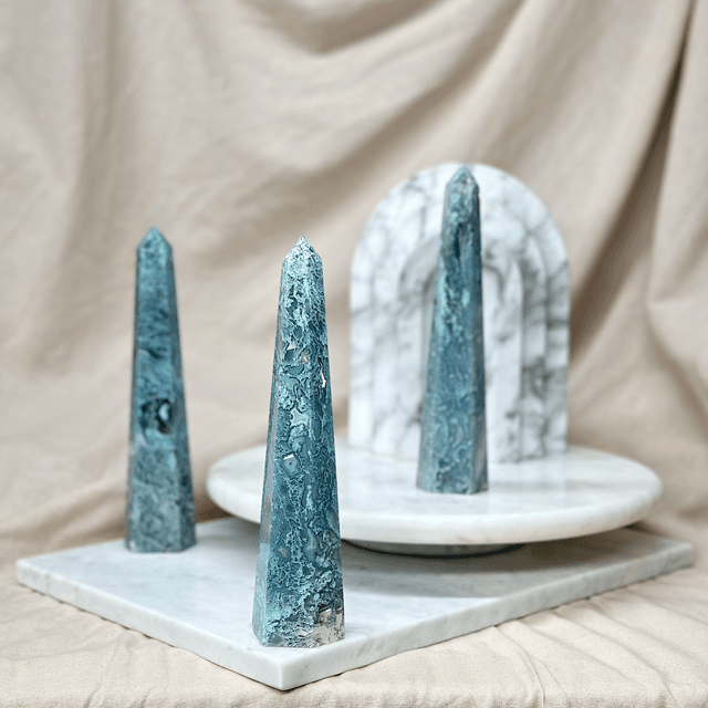 Moss Agate Tower (High Quality) A